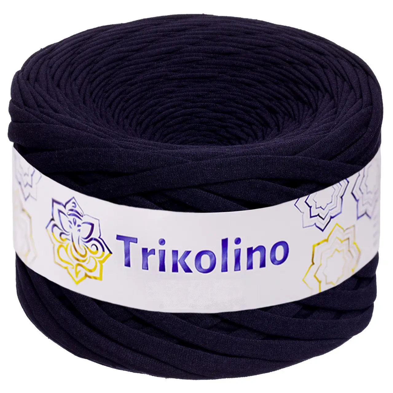 Пряжа трикотажная 7-9 мм "Trikolino" 100м. Темний баклажан 420397