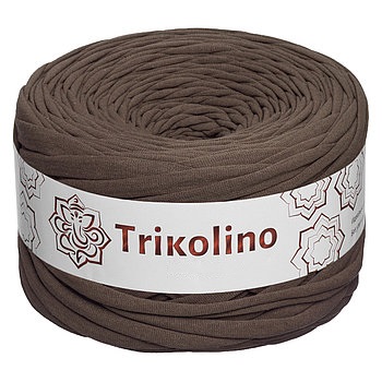 Пряжа трикотажная 7-9 мм "Trikolino" 100м. Черный шоколад