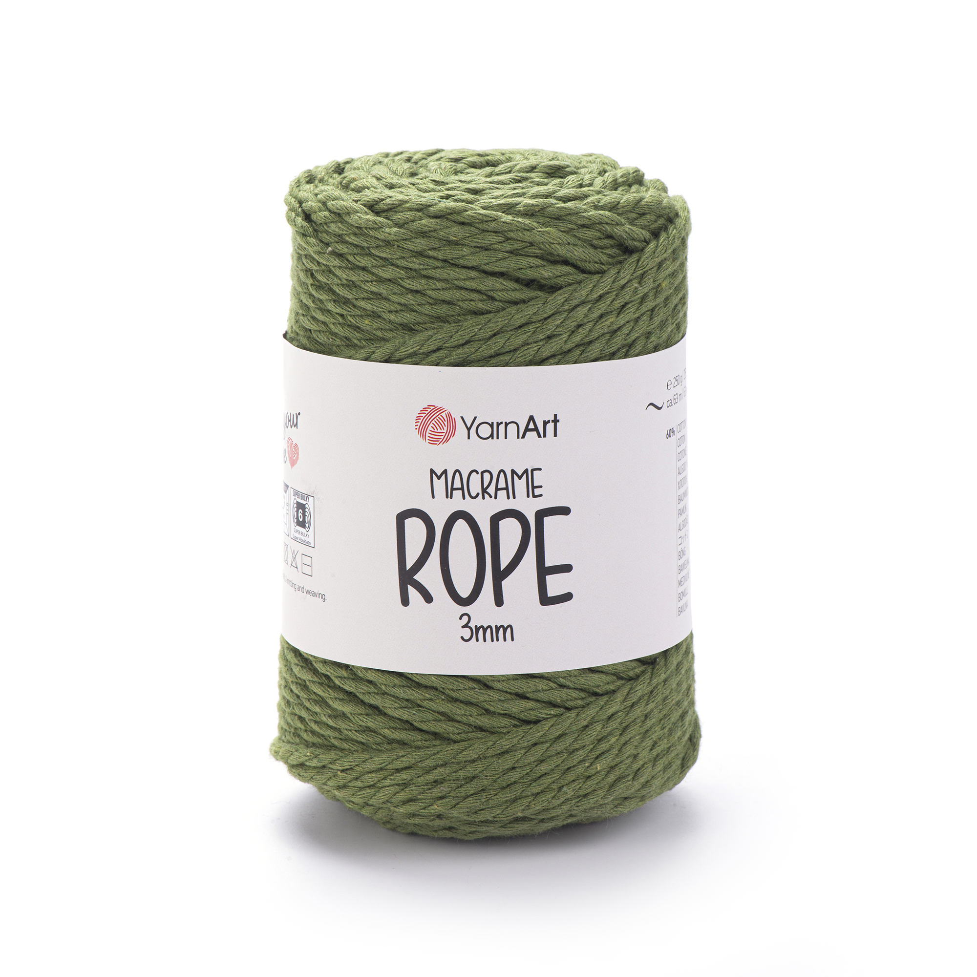 Пряжа YarnArt Macrame Rope 3mm 787