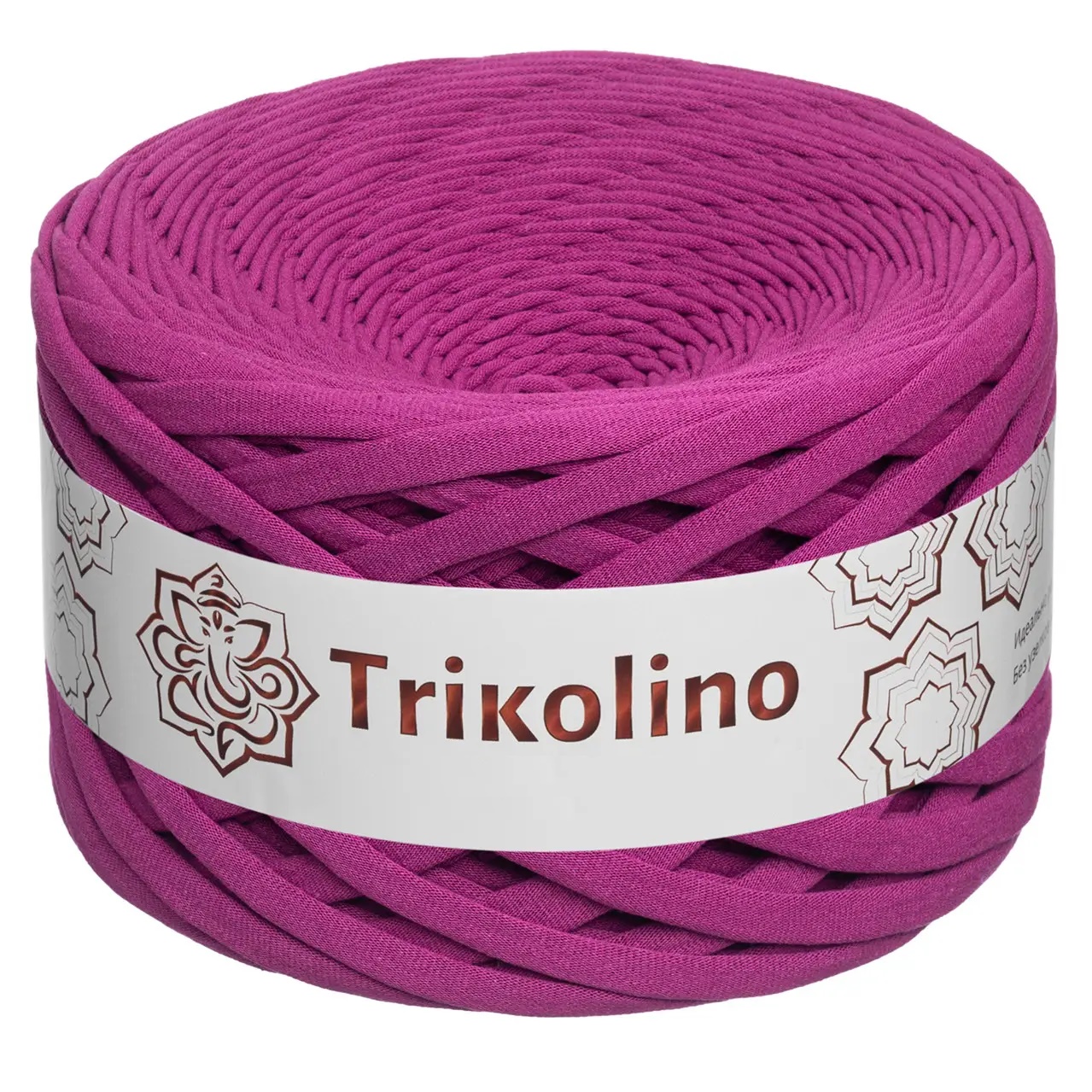 Пряжа трикотажная 7-9 мм "Trikolino" 100м. Розовая Фуксия