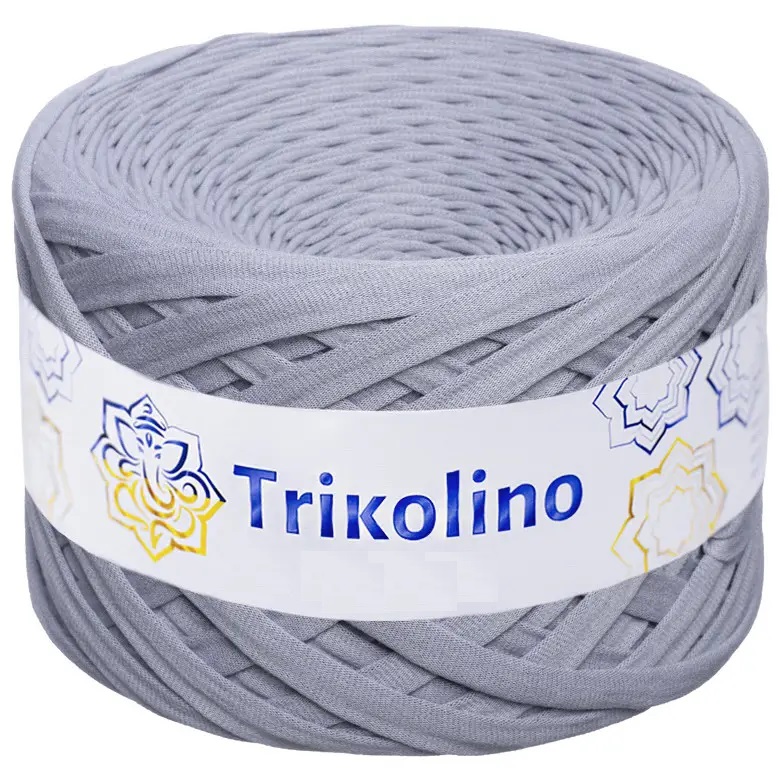 Пряжа трикотажная 7-9 мм "Trikolino" 100м. Французький Сірий 420638