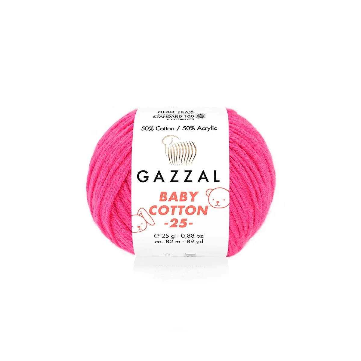 Пряжа Gazzal BabyCotton 25 цвет 3446