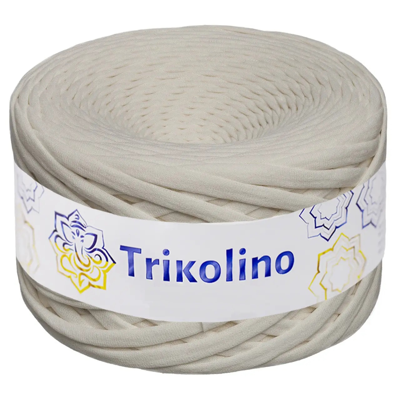 Пряжа трикотажная 7-9 мм "Trikolino" 100м. Айворі 420204