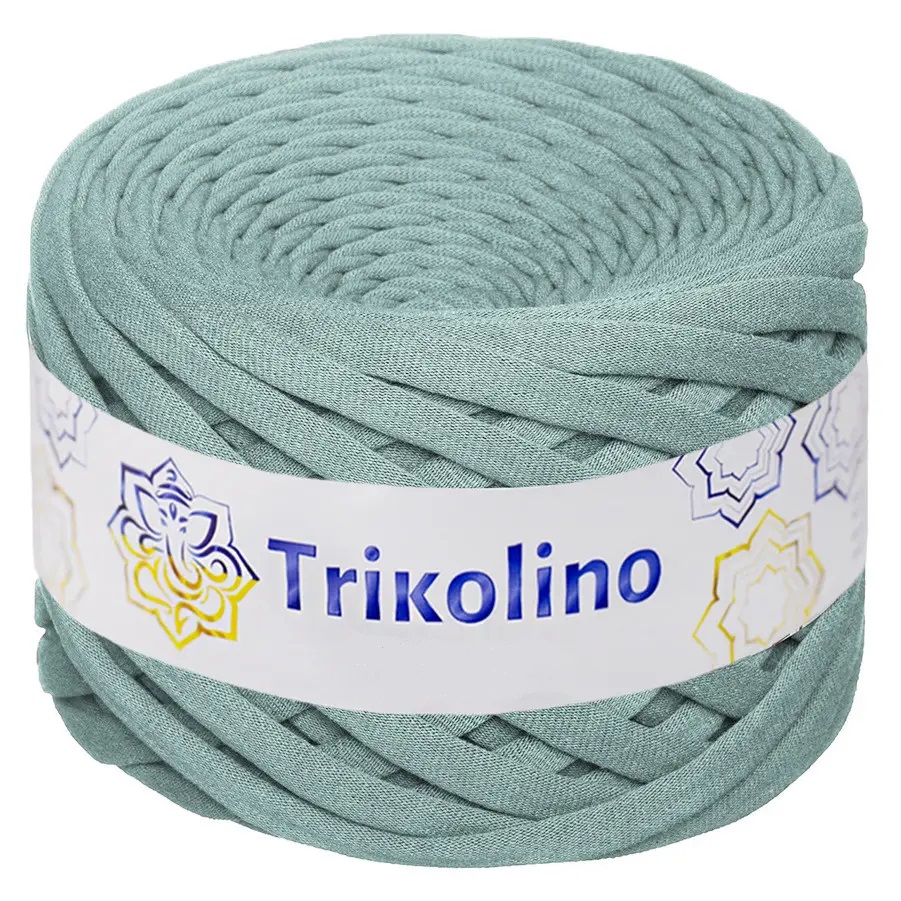 Пряжа трикотажная 7-9 мм "Trikolino" 100м. Світла полинь